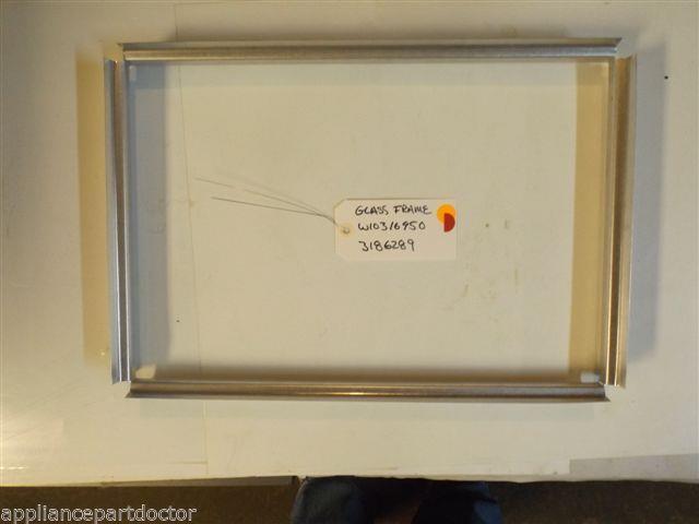 WHIRLPOOL Stove W10316950 3186289 Frame, Glass USED PART WHIRLPOOL Stove W10316950 3186289 Frame, Glass USED PART